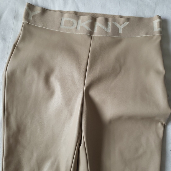 DKNY Faux Leather Leggings/Pants - Picture 6 of 13